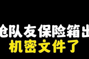 《以暗区突围保险箱为突破口》（如何利用保险箱提升游戏胜率）